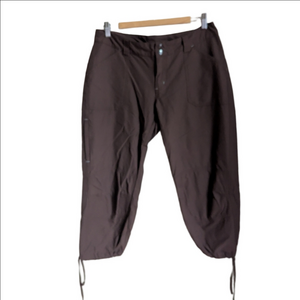 PATAGONIA Chocolate Brown Athleisure Casual Capris Size 10